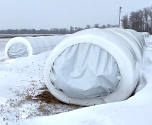 hay caps, bale wrap end caps